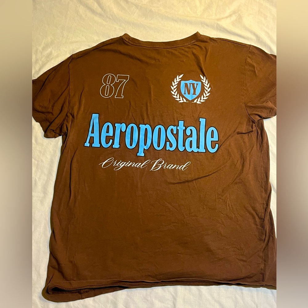 Brown slim cottons short sleeve shirt
